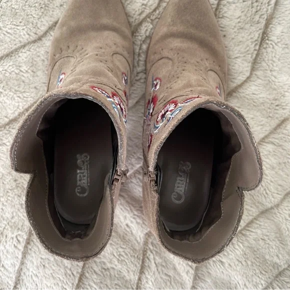 Carlos by Carlos Santana Vivian Embroidered Western Booties - Picture 8 of 11